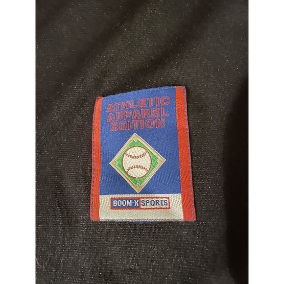 Boom X Sports Baseball New York Jersey Embroidered Black And Orange Size L - Picture 6 of 6